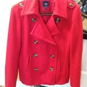 Gap red peacoat